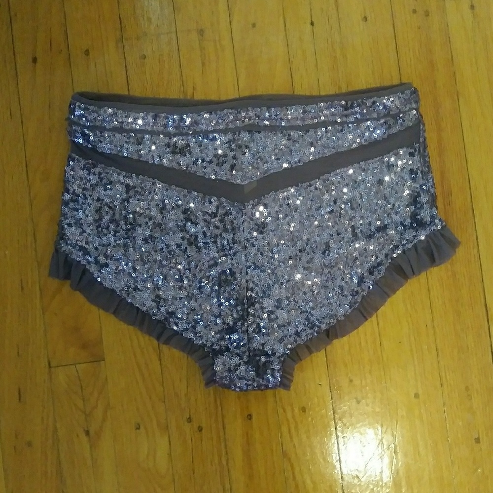 Free People Intimates sequin ruffle shorts